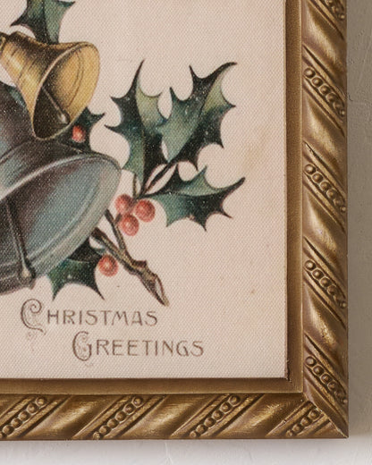 Vintage Christmas Greetings Framed Print