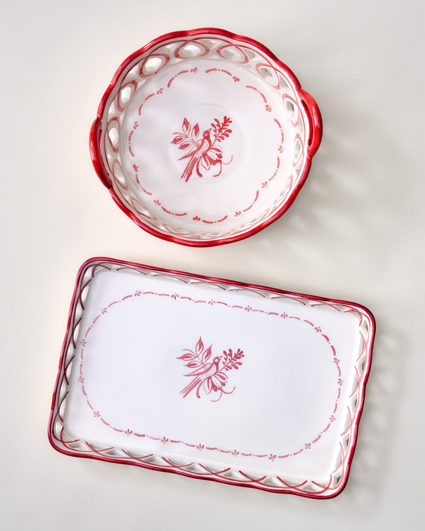 Heirloom Noel Ceramic Hand-Painted Tray