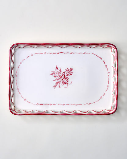 Heirloom Noel Ceramic Hand-Painted Tray