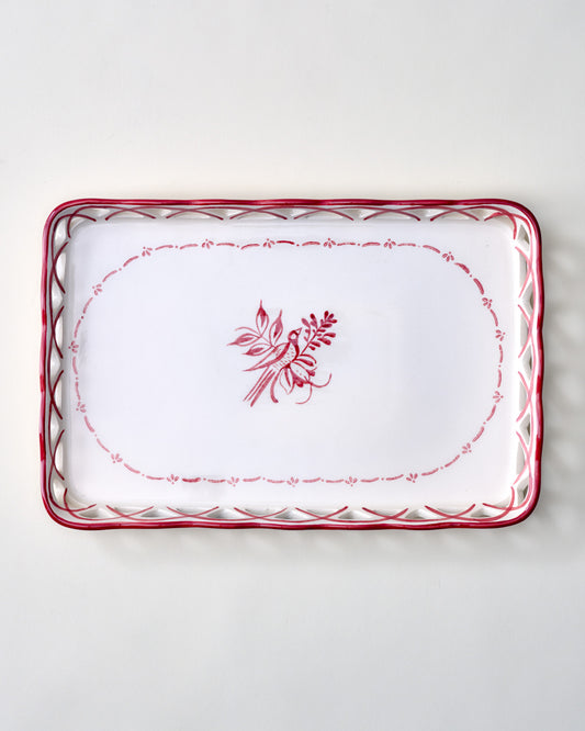 Heirloom Noel Ceramic Hand-Painted Tray
