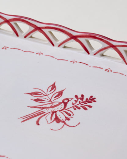 Heirloom Noel Ceramic Hand-Painted Tray