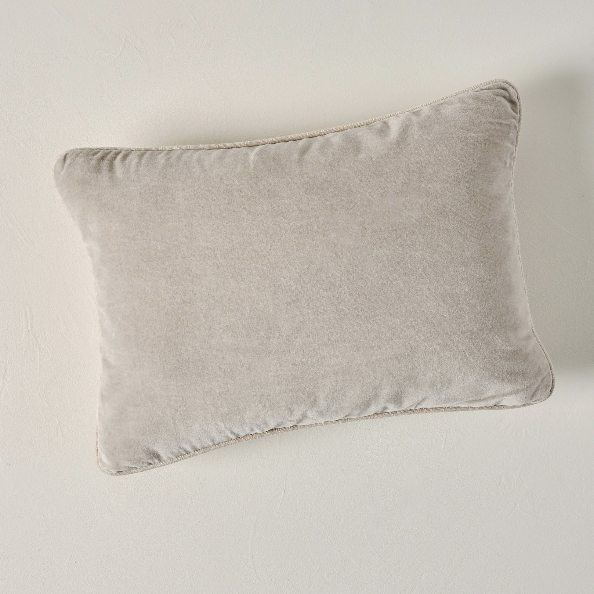Heirloom Velvet Lumbar Pillow in Silver
