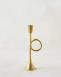 Brass Small Antique Inspired Trumpet Taperholder