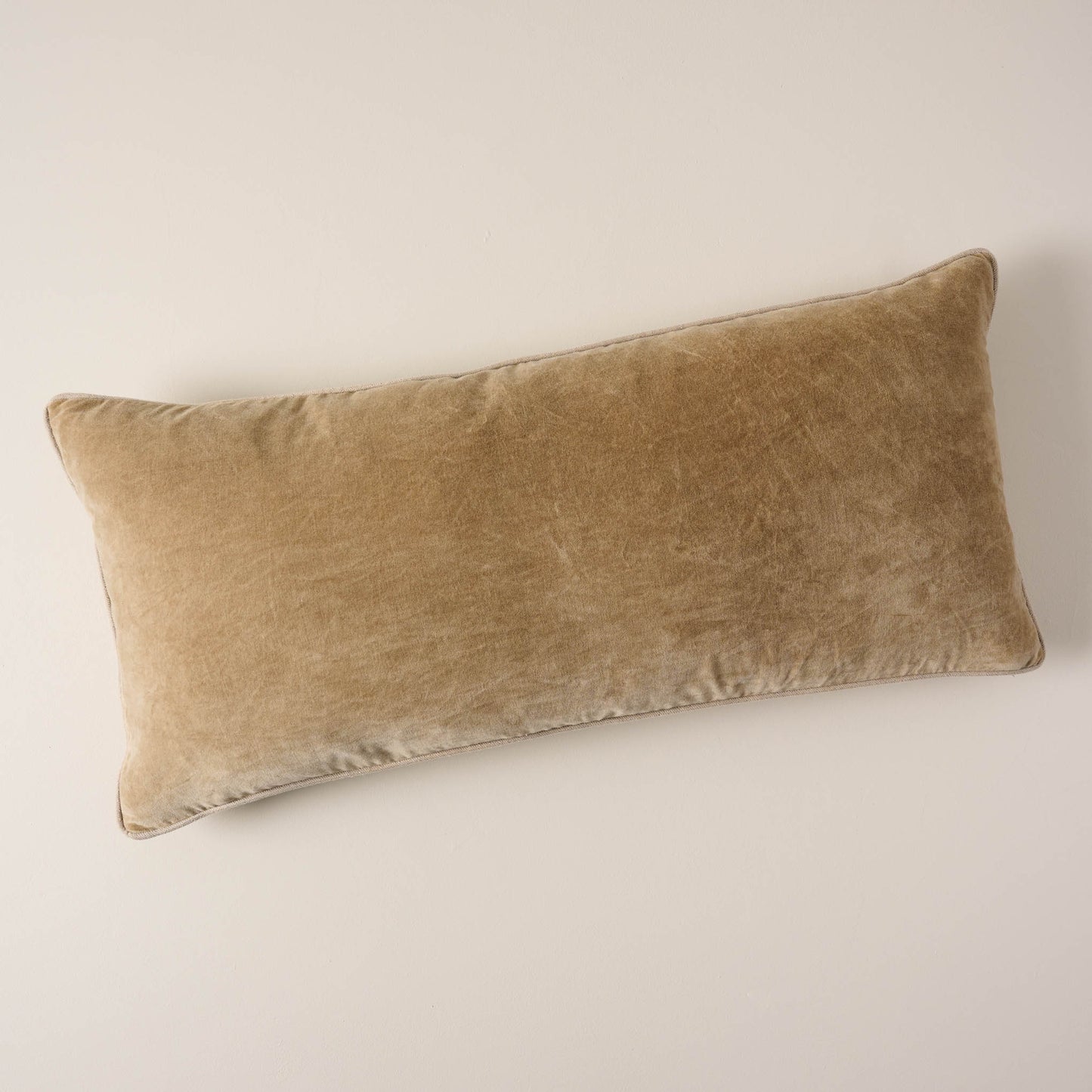 Heirloom Velvet Large Lumbar Pillow wheat