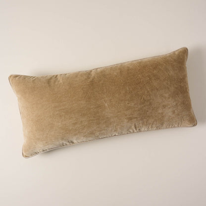 Heirloom Velvet Large Lumbar Pillow wheat