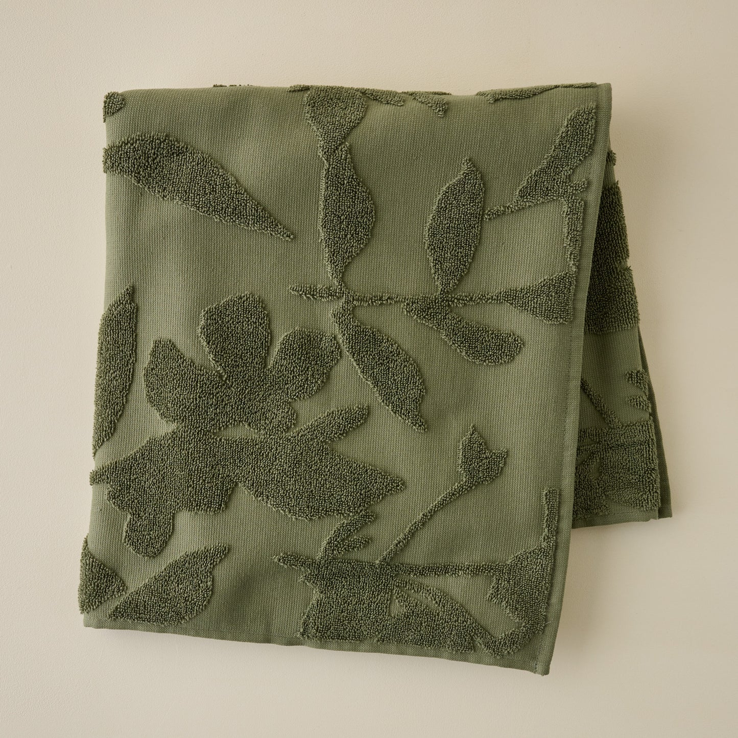 Winter Moss Floral Jacquard Towel - Bath Towel