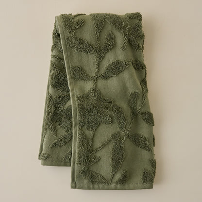Winter Moss Floral Jacquard Towel - Hand Towel
