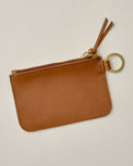 Leather Zip Tan Key Pouch