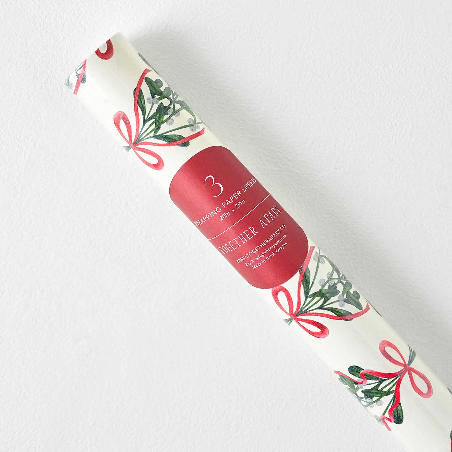 Mistletoe Classic Wrapping Paper Sheets in roll