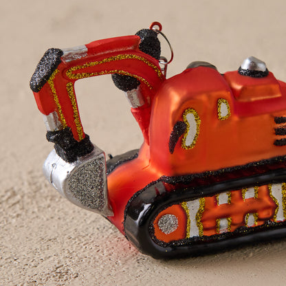 Chip's Excavator Ornament up close