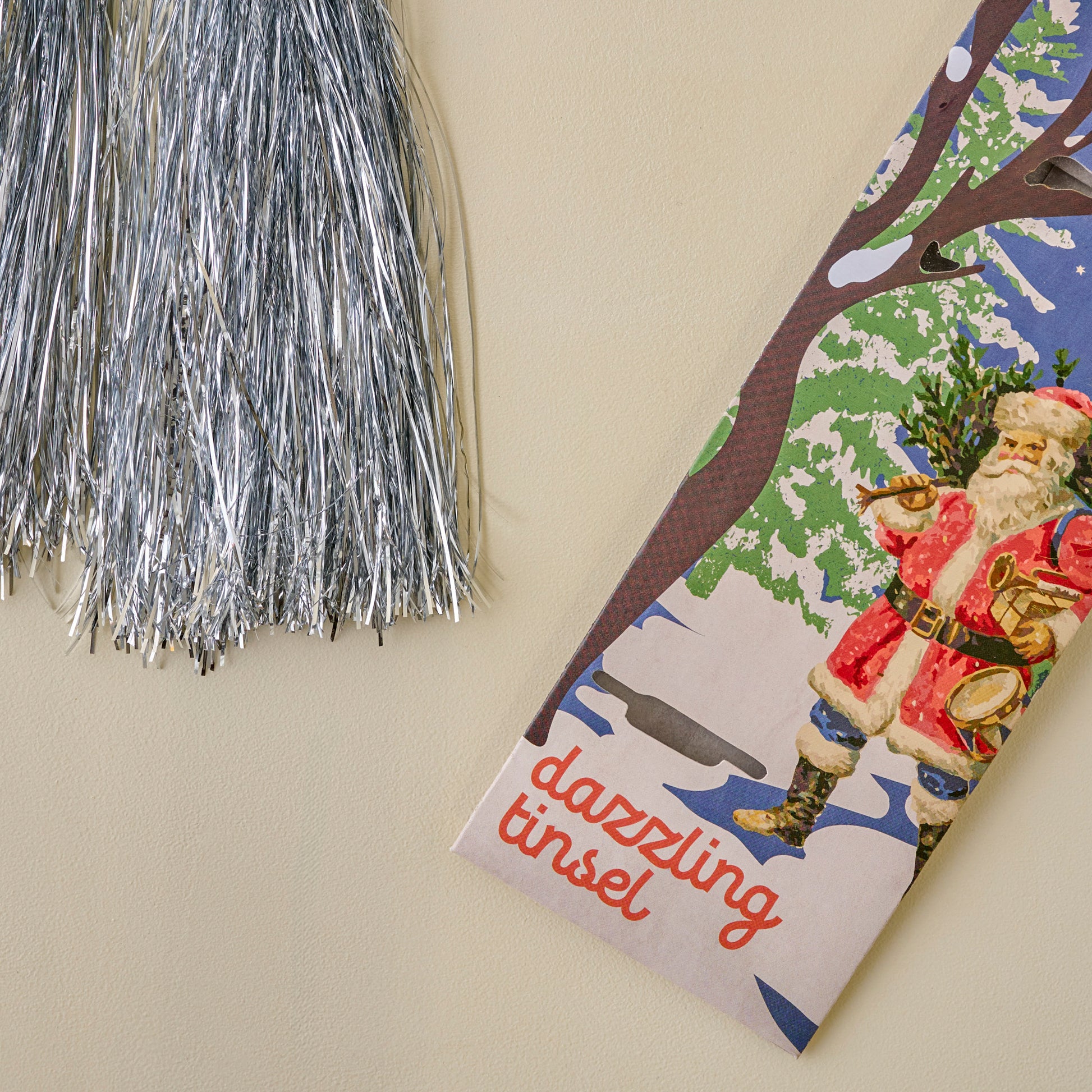 Dazzling Vintage Tinsel shown with packaging