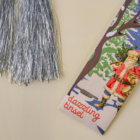 Dazzling Vintage Tinsel shown with packaging