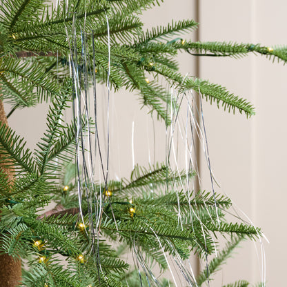 Dazzling Vintage Tinsel shown on christmas tree branches