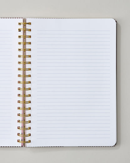 Striped Bloom Spiral Lined Notebook