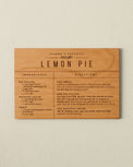 Wooden Recipe Card for lemon pie