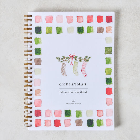 Christmas Watercolor Workbook cover
