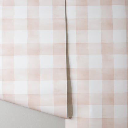 Watercolor Check Wallpaper
