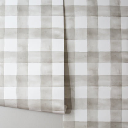 Watercolor Check Wallpaper