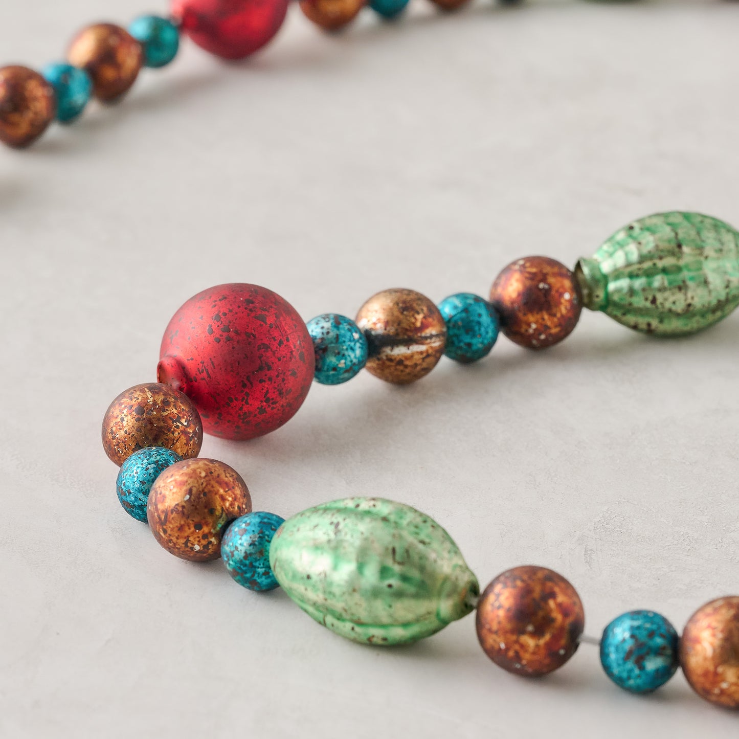 Vintage Glass Garland up close