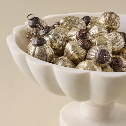 Silver Antique Inspired Ornament Bowl Filler shown in bowl
