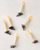 Vintage-Inspired LED Light Candle Clip Ornament, Set of 6