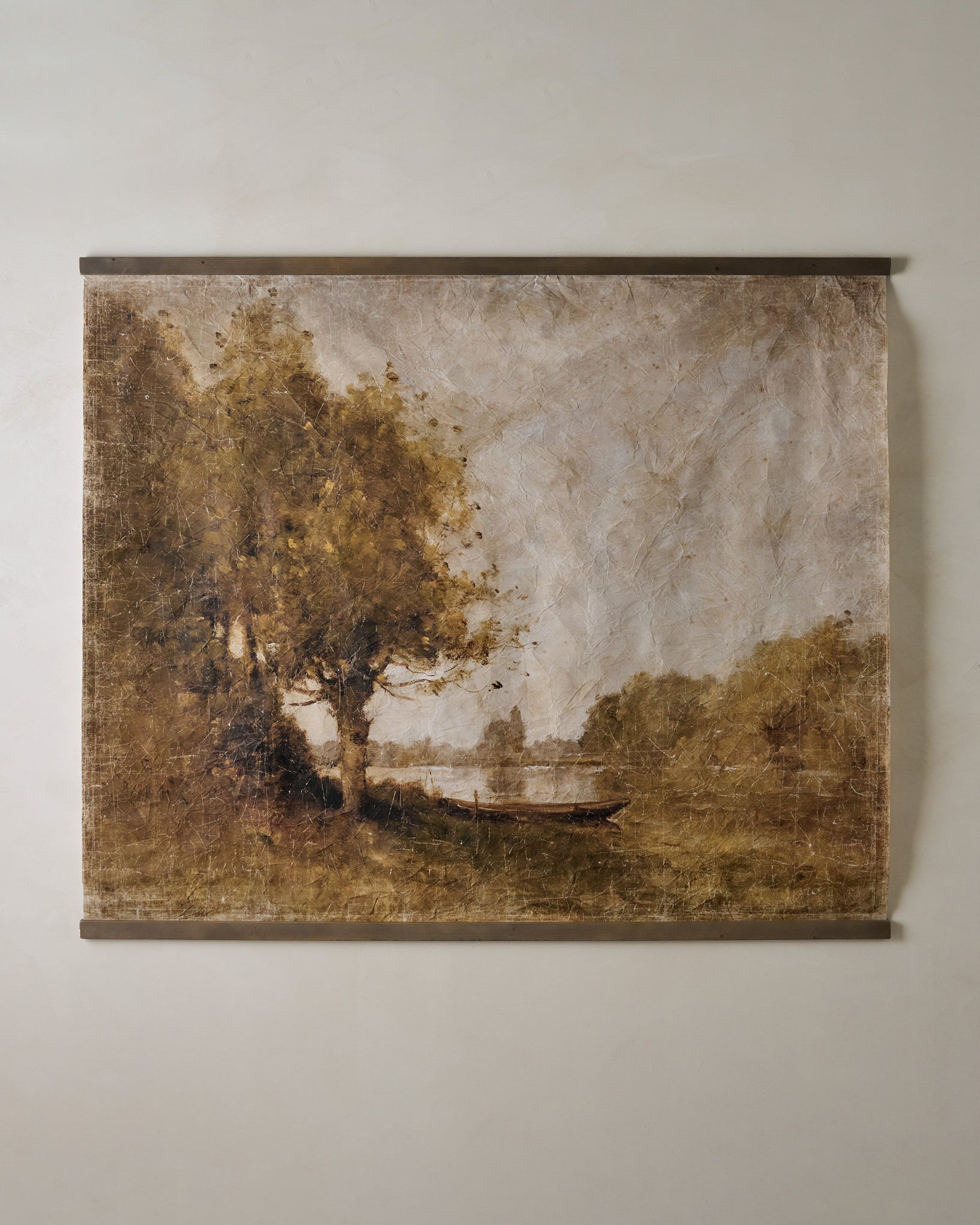 Oversized Spring Stillness Landscape Tapestry – Magnolia