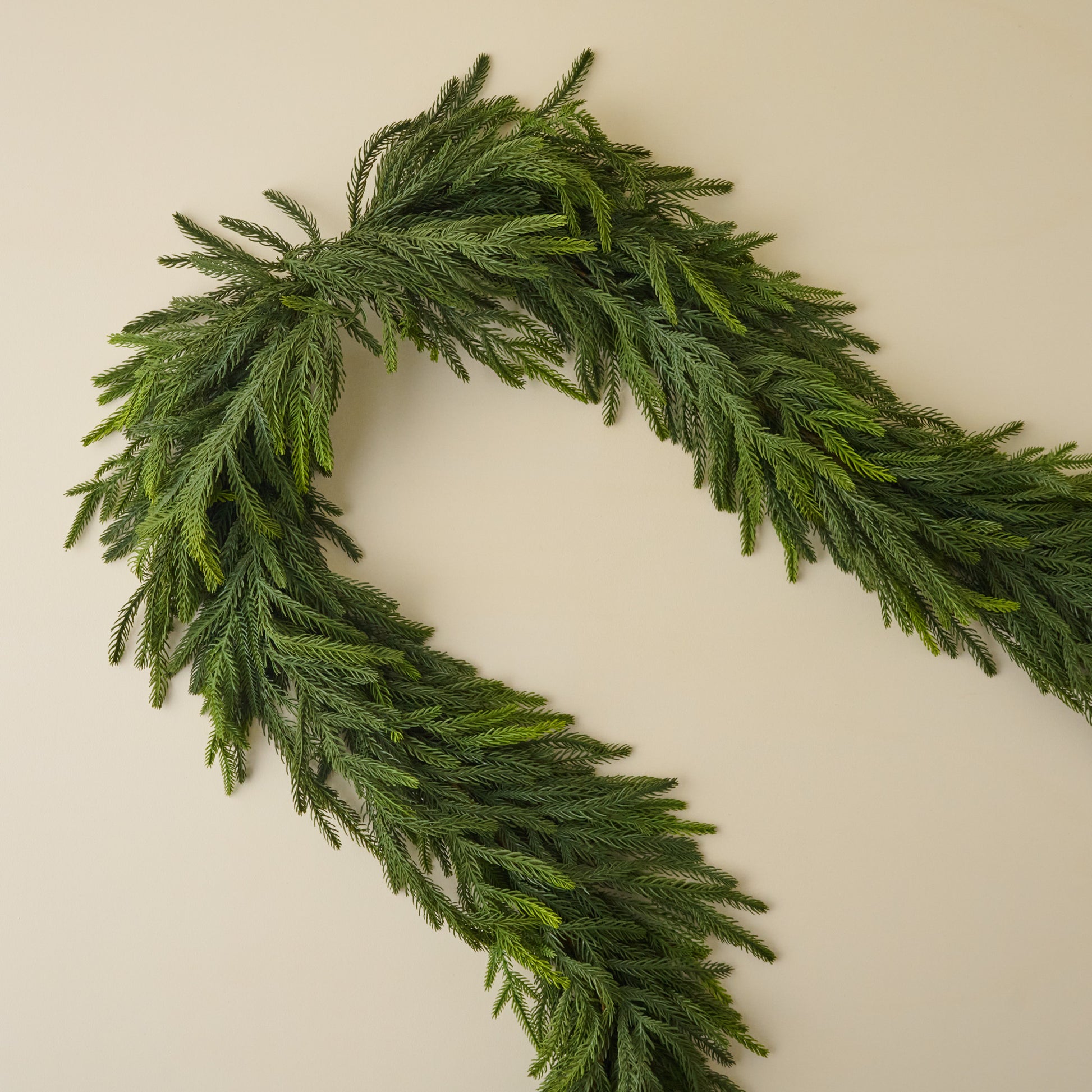 Real Touch Norfolk Pine Mantel Swag - 97"