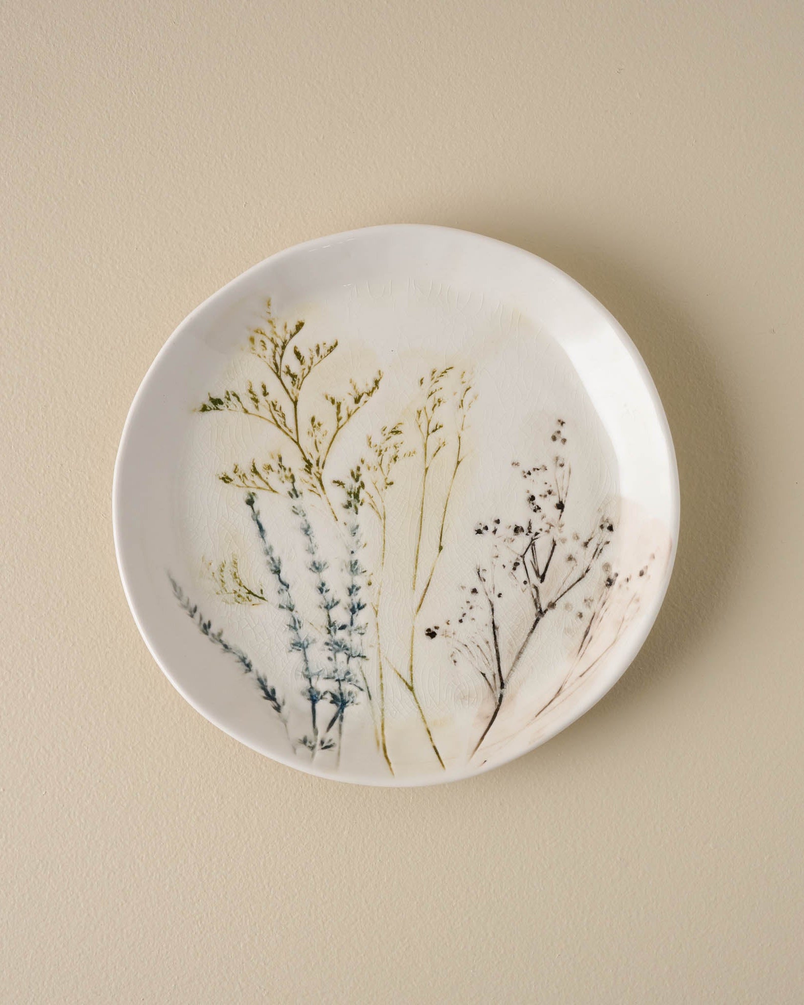 Pressed Floral Plate - Dessert