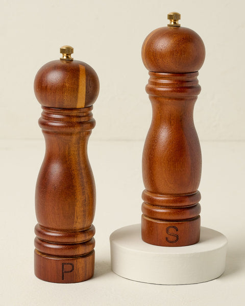 Wood Salt Pepper Grinder Set