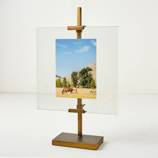 Shaina Adjustable Display Frame/Easel in Brass