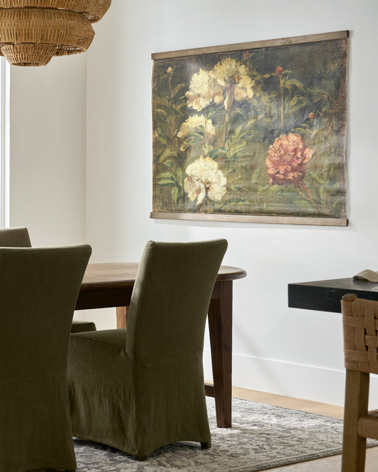 Oversized Botanicals in Bloom Vintage Tapestry