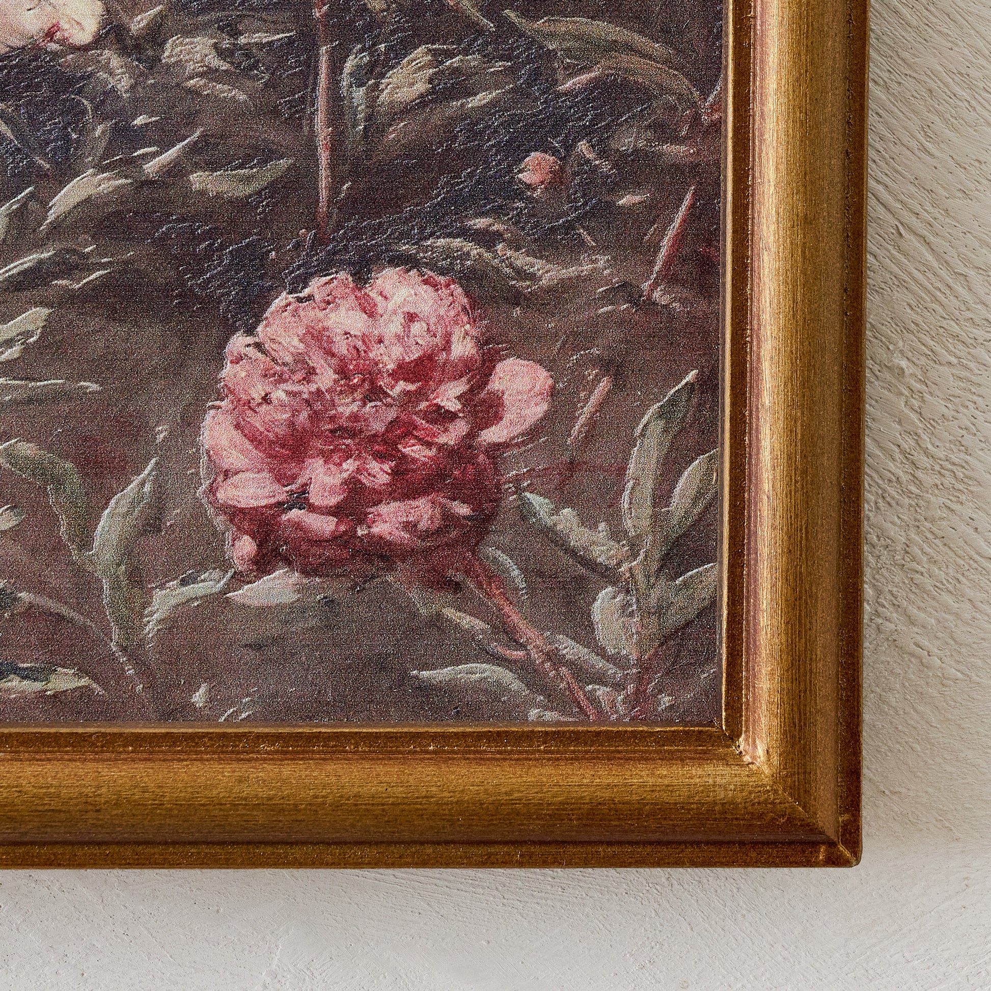 Vintage Botanicals in Bloom Framed Art up close
