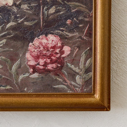 Vintage Botanicals in Bloom Framed Art up close