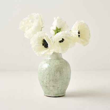 White Anemone Bouquet shown in vase