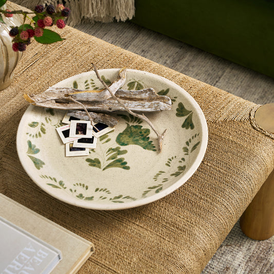 Caroline Oversized Hand-Painted Plate shown styled