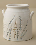 Pressed Floral Utensil Crock