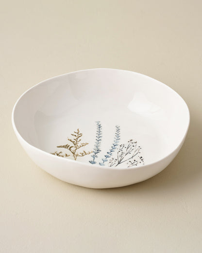 Pressed Floral Serving Bowl