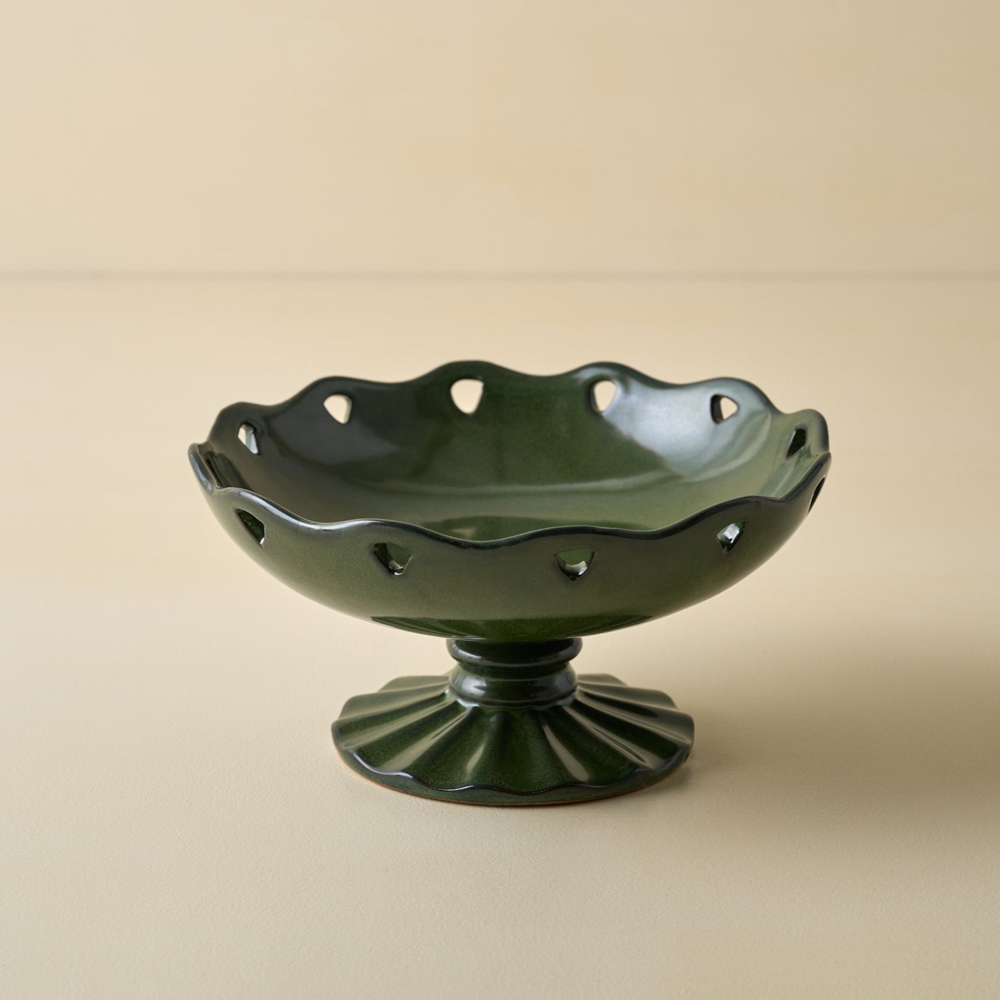 Libby Glazed Ceramic Footed Bowl (large)