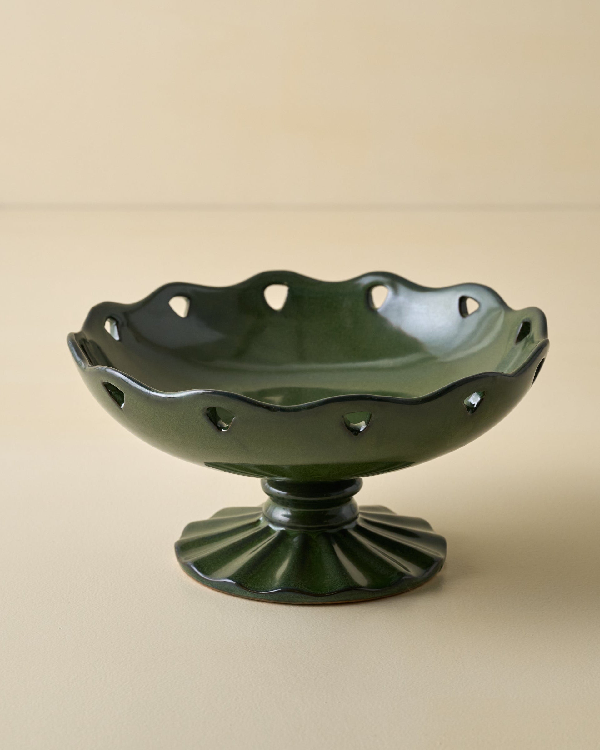 Libby Glazed Ceramic Footed Bowl (large)