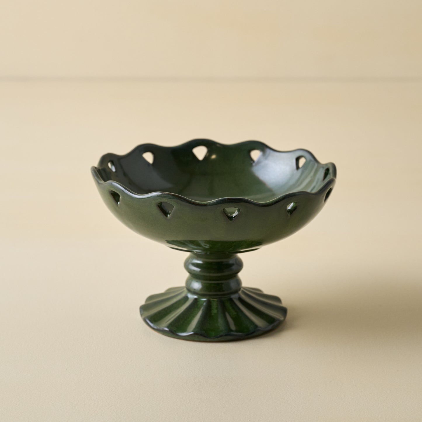 Libby Glazed Ceramic Footed Bowl (small)