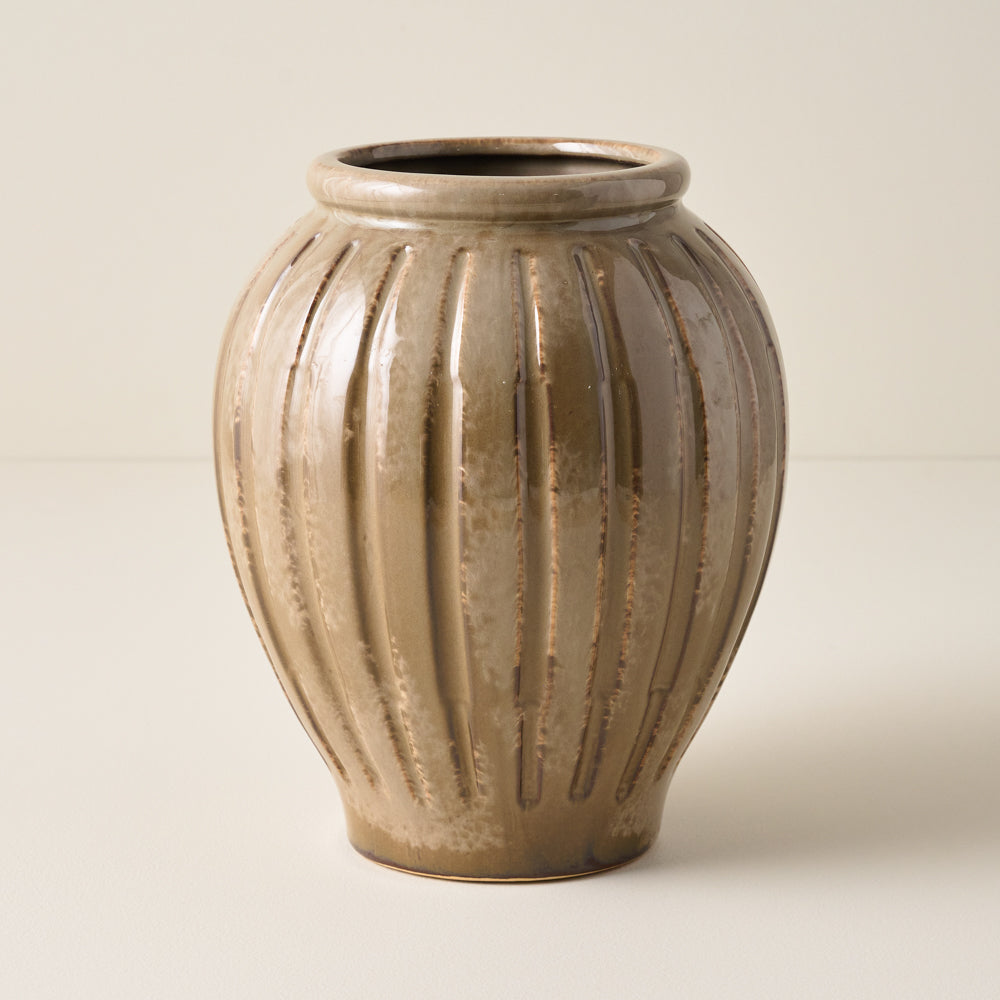 Large Callum Ribbed Vase