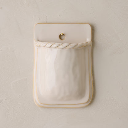 Cream Hale Ceramic Wall Vase
