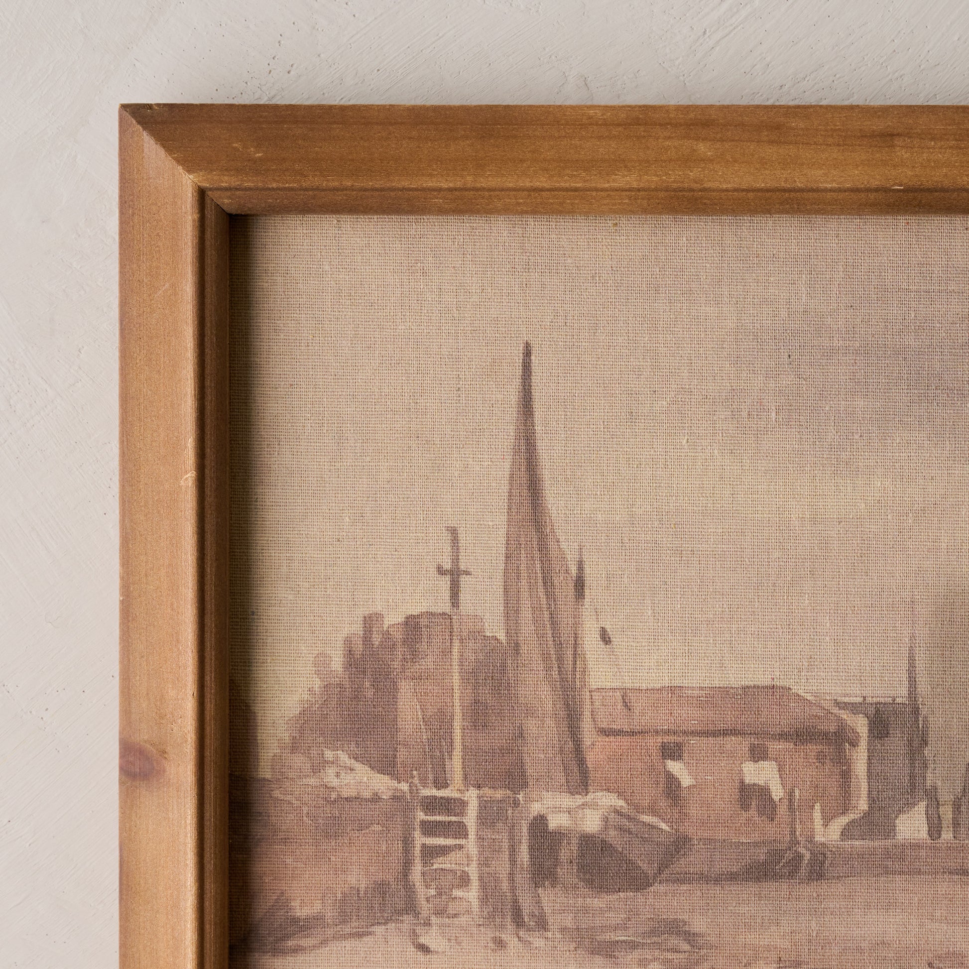 Seaside Village close up view of wood frame