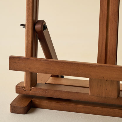 Antique Inspired Wooden Display Easel close up view