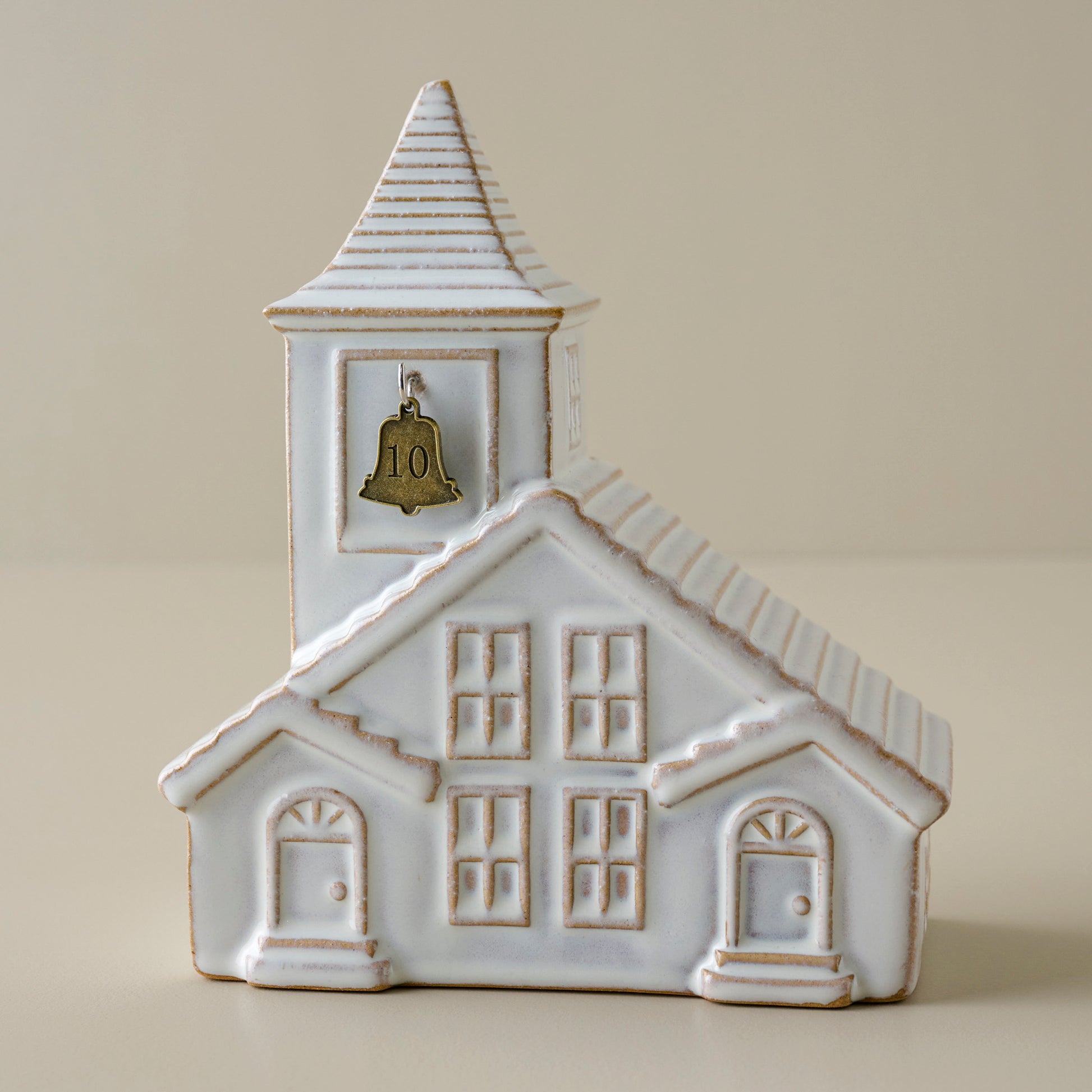 Ceramic Church Bell Countdown to Christmas