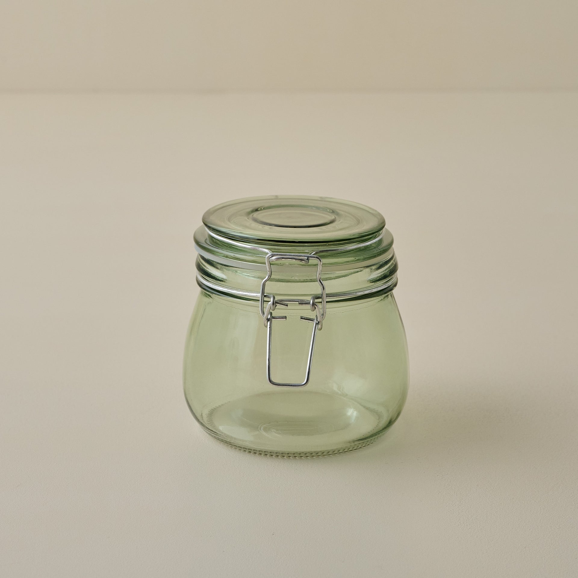 Magnolia Green Glass Storage Jar