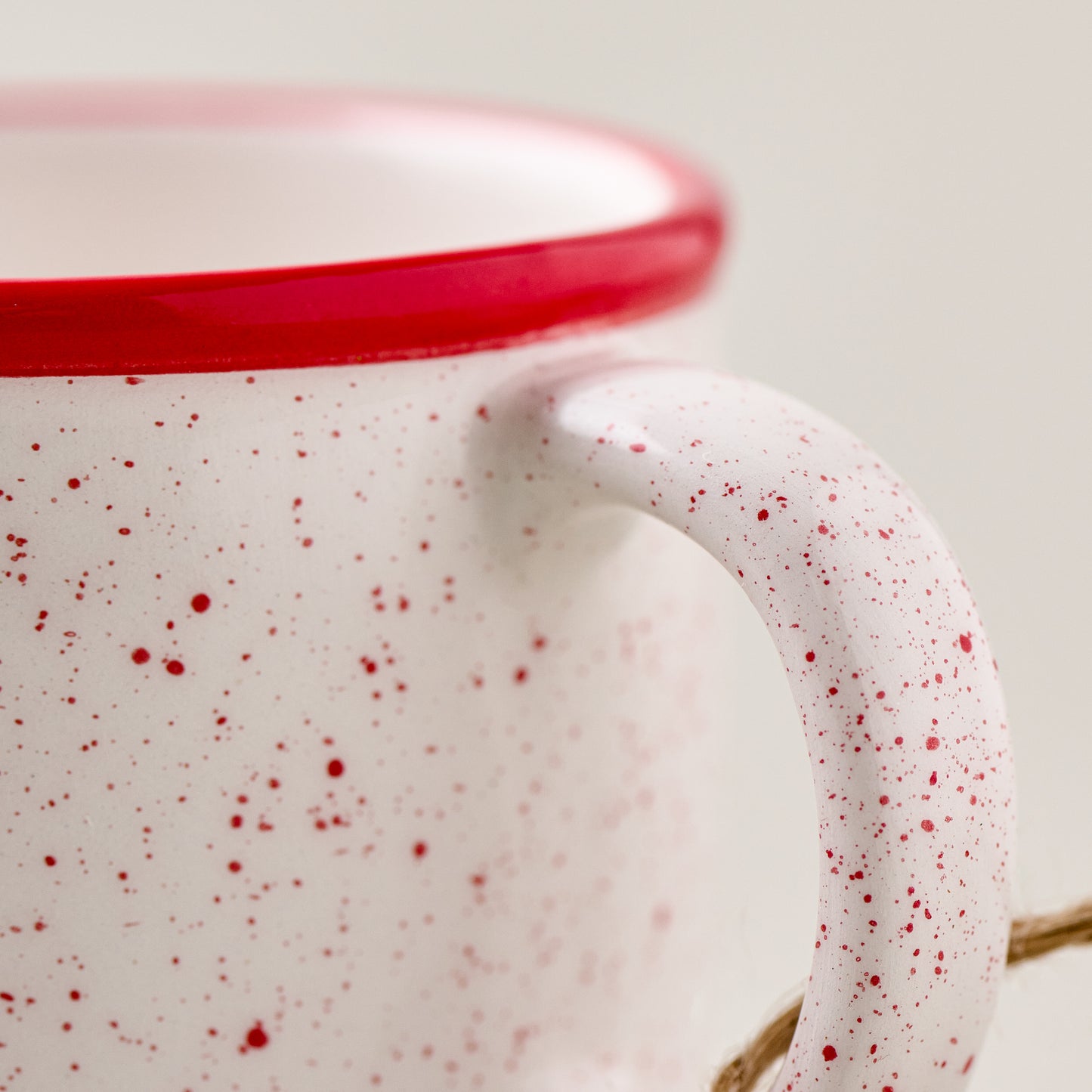 Red Magnolia Campfire Mug Ornament close up