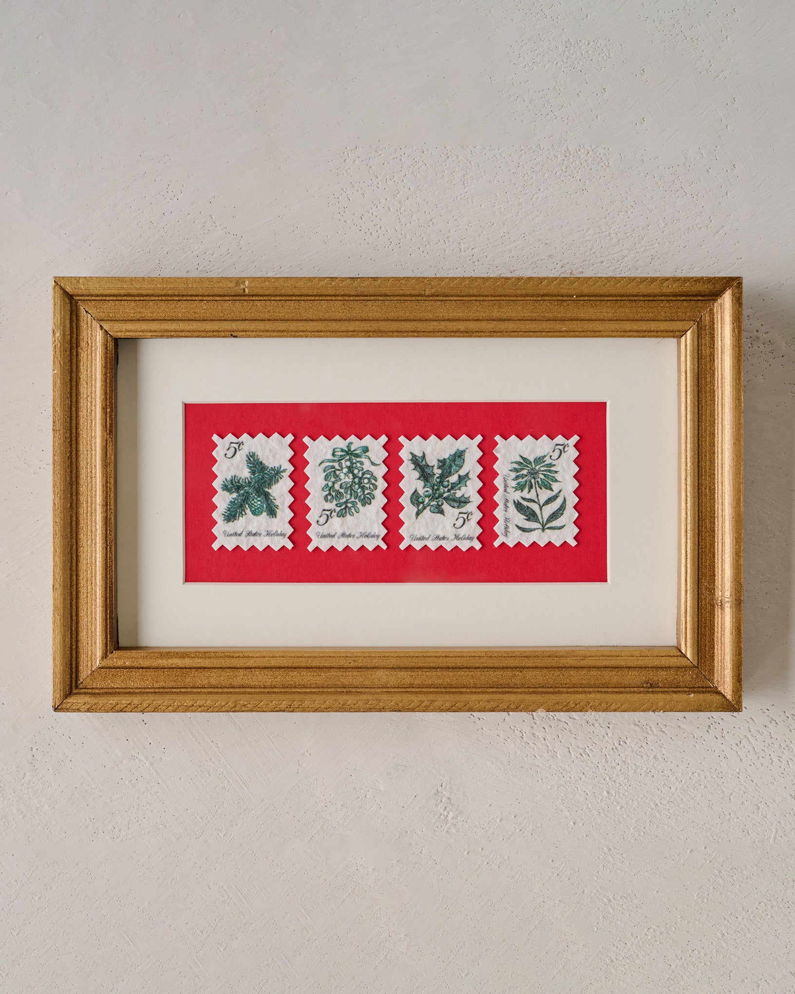 Yuletide Greetings Vintage Stamp Art