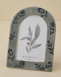 4x6 Ceramic Arched Floral Photo Frame
