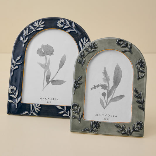 Ceramic Arched Floral Photo Frames
